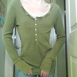 Y2k Twilight long sleeved henley shirt